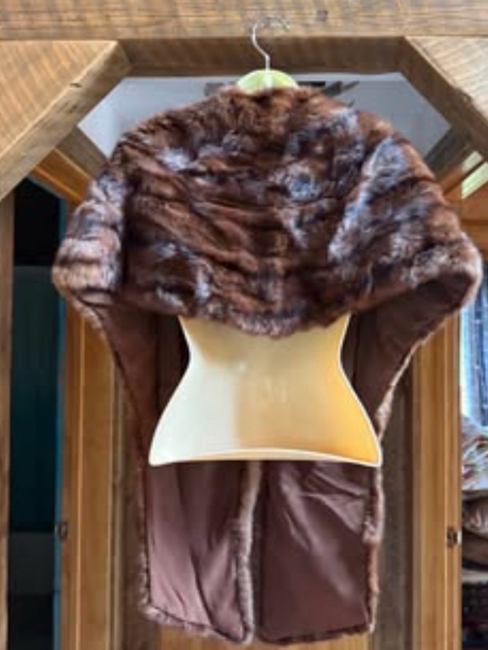Vintage Mid Century Brown Mink Fur Stole Shoulder Wrap by Levy’s of Florida